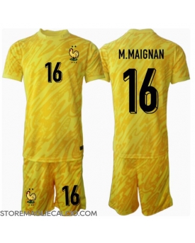 Francia Mike Maignan #16 Portiere Maglia Gara Casa Repliche Europei 2024 Bambino